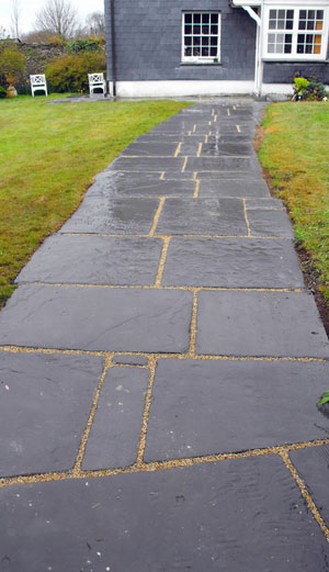 Flag stone laying for a Cornish cottage